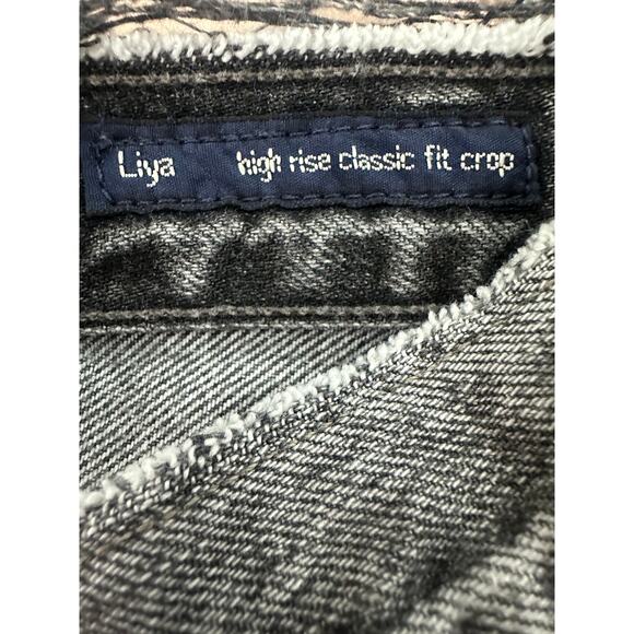 Citizens of Humanity Cotton Liya High-Rise Classic Fit Crop Jeans Black Size 25 - Picture 6 of 9